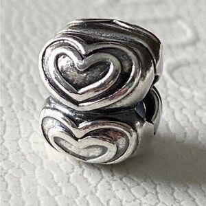 Authentic Pandora Sterling Silver “Your In My Heart” Clip Charm ~ Retired & Rare